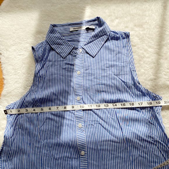 Mind Code NWOT Women's Sleeveless Stripes Tunic Shirt, Blue, Size S/L - Picture 10 of 11